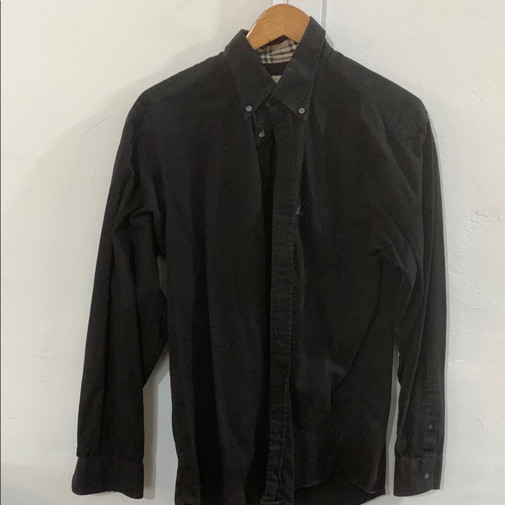 Burberry Men’s Black Botton Down Large